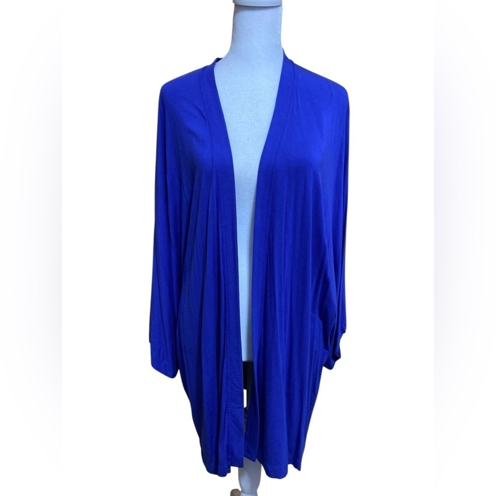 Soma Royal Blue Open Front Lounge Cardigan Shrug in Size Medium.